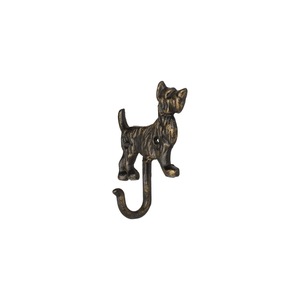 Porte-manteau mural décoratif vintage en métal à double crochet, robuste, pour manteaux, chapeaux et clés - Product Image 2