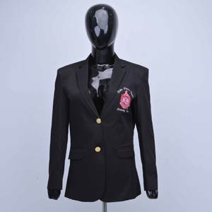 Blazer pour femme de qualité supérieure avec logo personnalisé, broderie 3D des lettres grecques Divine Nine, bouton solide, dernière collection Sorority Sigma Gamma Theta - Product Image 1