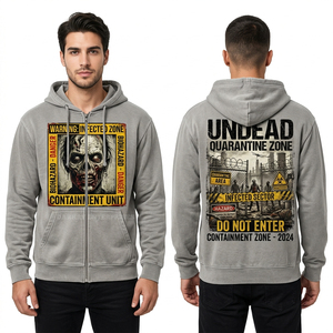 Sudadera con Capucha Gris Carbón Personalizada para Hombre, con Gráfico de Calavera y Circuito, Estilo Streetwear - Product Image 3