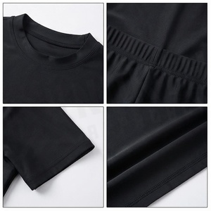 Robe de yoga noire North Approach avec short intégré, séchage rapide, en Spandex et Polyester, col rond, manches courtes, taille haute, ajustement élastique, pour femme - Product Image 5