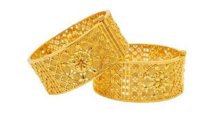 24K Gold Plated Cuff <b>Bracelet</b> Emerald Cut <b>Crystal</b> Rhinestone Flower Pattern Women's Party Jewelry Claw Setting Third Party - Product Image 2