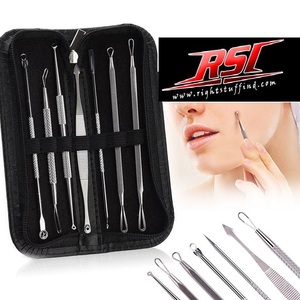 Kit de 8 Piezas para Extraer Puntos Negros y Espinillas, Herramienta de Eliminación de Acné por Succión al Vacío, Color Negro - Product Image 2