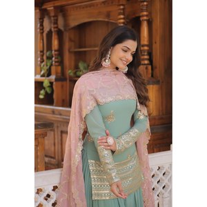 MASDAKA READYMADE KURTI-PLAZOO-DUPATTA COLLECTIONS KA-1079 - Product Image 2