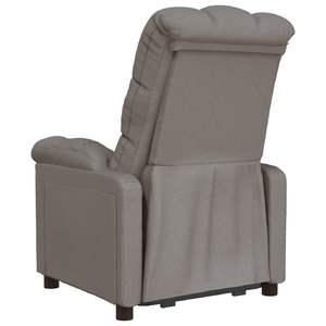 Fauteuil inclinable en polyester taupe avec structure en contreplaqué, fer et éponge, rembourrage en coton PP, taille standard - Product Image 5