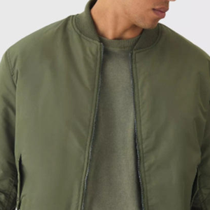 Chaqueta bomber informal de invierno para hombre, con cuello de béisbol, cremallera, estilo oversize, acolchada, de nailon, con diseño patchwork. - Product Image 6