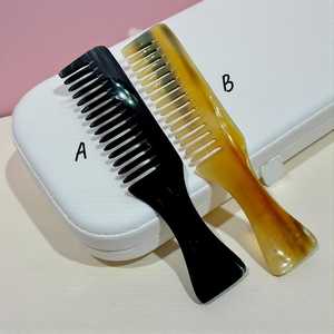 Handcrafted Natural Horn <b>Wide</b> Tooth <b>Comb</b>: Detangling, Anti-Static | Valentine’s Gift for Her | Pocket <b>Comb</b> with 12cm - Product Image 2