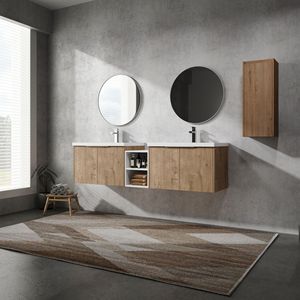 Mobile bagno sospeso da 72 pollici con lavabo e ante a chiusura ammortizzata 00112IMO 00630IMOx2 00612GWH - Combinazione di mobili - Product Image 3