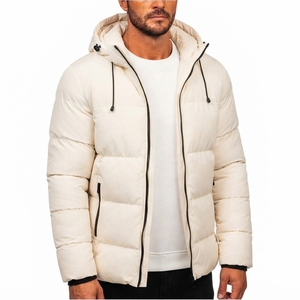Custom Men Hooded Puffer Jacket <b>Winter</b> <b>Quilted</b> Warm Outdoor Casual Coat Lightweight Insulated Apparel - Product Image 4