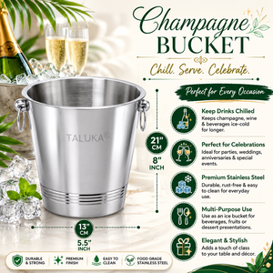 Indian Manufacturer 50 oz Bottom Three Ribbed Matte Finish Stainless Steel Champagne Ice Bucket For Wine <b>Beer</b> Parties & Bars - Product Image 4