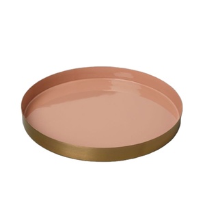 Bandejas DE SERVICIO DE METAL multiusos esmaltados al por mayor del fabricante Bandejas decorativas de tocador de baño de hotel de lujo de color personalizado - Product Image 1