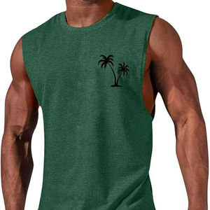 เสื้อกล้ามผู้ชายผ้าฝ้ายคุณภาพดี เสื้อกล้ามออกกำลังกายผู้ชาย เสื้อผ้าออกกำลังกายผู้ชาย ผ้าฝ้ายขายส่ง สี ขนาด สไตล์ตามสั่ง เสื้อกล้ามผู้ชาย - Product Image 1