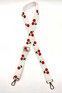 Cherry Beaded Purse Strap Holiday Gift for Her Adjustable Crossbody <b>Bag</b> Strap Clear Stadium <b>Bag</b> Accessory Cherry Strap <b>Camera</b> St - Product Image 2