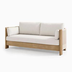 Canapé de jardin de haute qualité en teck, structure en bois, pour l'extérieur, ensemble de meubles de jardin - Product Image 2