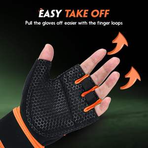 Guantes de Levantamiento de Pesas para Hombre y Mujer con Almohadilla Completa en la Palma, Soporte Fuerte para la Muñeca, Agarre Mejorado, para Fitness, Entrenamiento, Ejercicio - Product Image 5
