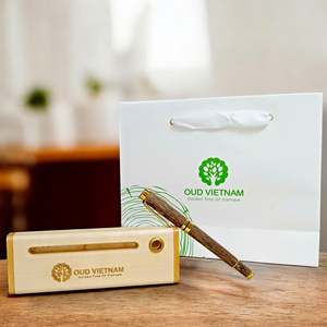Handcrafted Agarwood Pen in Gift Box with Custom Logo Engraving Vietnam Lop - Product Image 3
