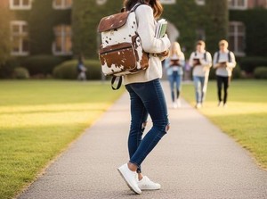 Handmade Cowhide Leather Hair On Backpack Travel Laptop Rucksack Vintage School Bag Durable Design LHBP-0045 - Product Image 3