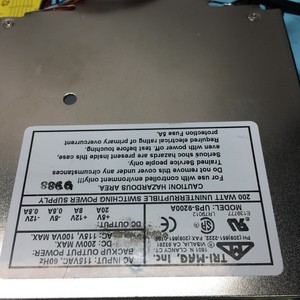 Tri-Mag <b>UPS</b>-9200A <b>Power</b> <b>Supply</b>, 115VAC 60Hz, 200W - Trusted Global Legacy Semiconductor Equipment and Parts at - Product Image 2