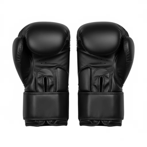 Gants de boxe professionnels en cuir pour hommes, femmes et enfants - Gants d'entraînement respirants pour MMA et kickboxing avec fermeture auto-agrippante, légers - Product Image 1