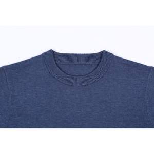 Jersey de cuello redondo de moda para mujer hecho a medida, manga corta ajustada regular, tejido de punto fino, estilo chino para otoño - Product Image 3