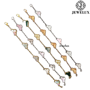 Bracelet de luxe unisexe Jewelux plaqué or 22 carats avec diamants taille brillant ronds et micro-incrustations géométriques – Meilleur prix - Product Image 2