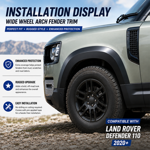 Extensions d'ailes multicolores en ABS pour <span class=keywords><strong>Land</strong></span> Rover Defender 110, garnitures de protection tout-terrain - Product Image 4