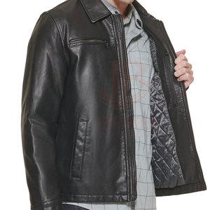 2026 New Arrival <b>Men's</b> Solid Casual <b>Leather</b> Jacket Stand Eco-Friendly Breathable High Quality Material Wholesale Price Winter - Product Image 6