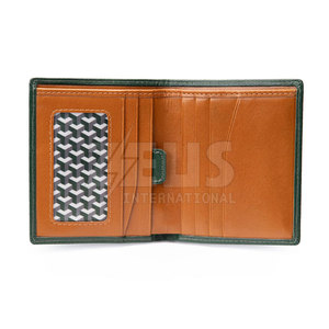 100% Genuine Leather Male With <b>Zip</b> Pocket Customized Logo Men <b>Wallet</b> Custom Made Leather Accessories - Product Image 2