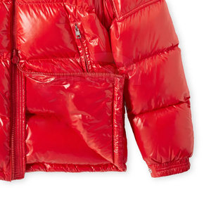 MKB ENTERPRISES Men's <b>Red</b> <b>Hooded</b> Puffer <b>Jacket</b> Waterproof Polyester Filled Winter Coat Casual Zipper Closure Regular Fit Fur - Product Image 6