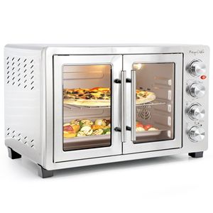 Forno Elettrico da Banco con Porta Francese e Girarrosto, Capacità 45 Quarti - Product Image 1