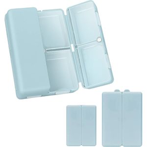 Portable 7 Compartment Travel <b>Pill</b> Organizer 2 Pcs Daily Folding <b>Pill</b> <b>Storage</b> <b>Cases</b> with Purse Pocket Design - Product Image 1