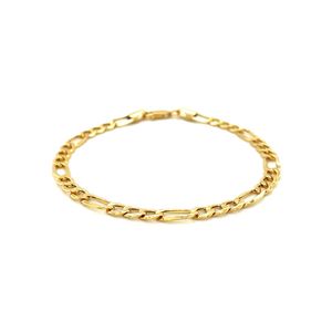 Bracciale Figaro in Oro Giallo 14k 4.6mm, Componenti ed Elementi per Gioielleria Elegante - Product Image 2