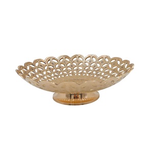 Brass Handcrafted Decorative Fruit Bowl with Intricate Carving <b>Work</b> Traditional Metal Serving <b>for</b> Fruits Dry Fruits <b>Table</b> - Product Image 3