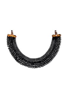 Black Beaded <b>Statement</b> <b>Necklace</b> for Women - Product Image 3