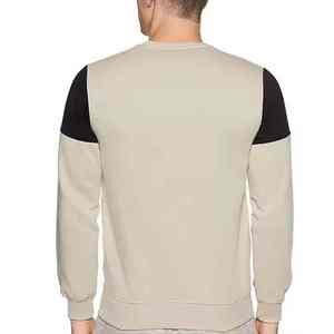 Wholesale Men's Winter Sweatshirts 100% Cotton Custom Logo <b>Personalized</b> Breathable Casual Pullover Hoodie with panel work - Product Image 2