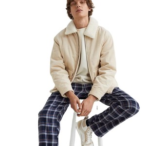 Men's Yarn Dyed <b>Plaid</b> <b>Trousers</b> Casual Elastic Waist Woven Pants - Product Image 3