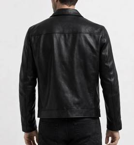 Premium <b>Purple</b> Winter Genuine Leather Waterproof Shell Jacket Men Zip-Up Collared Slim Fit Breathable Streetwear Outerwear 6XL - Product Image 6