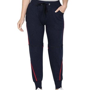 Pantalones Deportivos Casuales Transpirables de Cintura Alta Elástica y Pierna Ancha con Panel Blanco para Gimnasio, Yoga, Mujer - Product Image 1