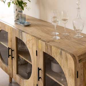 Aparador de madera de mango de 3 puertas Vandana Sereno Vertex - Product Image 2