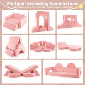 Set Divano per Bambini 8 Pezzi, Design Moderno a Cartoni Animati, Caratteristiche di Sicurezza per Camera da Letto, Soggiorno e Uso Esterno - Product Image 2