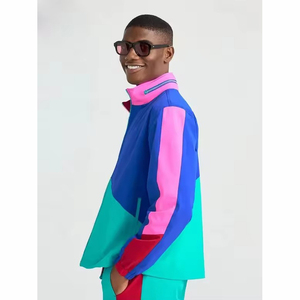 Chaqueta Deportiva Cortavientos con Bloques de Color, Diseño Personalizado, MOQ Bajo, Transpirable, Ligera, de Secado Rápido, en Stock - Product Image 3