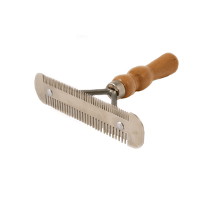 หวีแปรงขนสัตว์สองด้านพร้อมด้ามไม้ ใช้ซ้ำได้ สำหรับดูแลม้าและปศุสัตว์ - Product Image 5