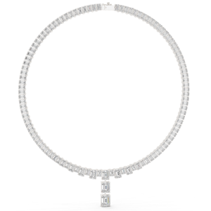 Collar de Diamantes con Corte Esmeralda en Oro, Joyería de Lujo para Mujer, Certificado IGI - Product Image 2