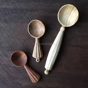 Juego de cucharas de alta calidad, cuchara plana de madera de teca Natural, utensilios de nuevo diseño, espátula de cocina de madera, el mejor uso para fiestas - Product Image 5