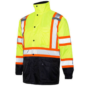 Custom Made Design High Visibility Reflective <b>Worker</b> Safety <b>Jackets</b> Winter Waterproof High Visibility Reflective Safety <b>Jackets</b> - Product Image 2