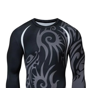 Professional Athletic Performance Wear for <b>BJJ</b> MMA Gym Workout Sports Breathable <b>Rash</b> <b>Guards</b> Training Gear <b>Rash</b> <b>Guard</b> - Product Image 2