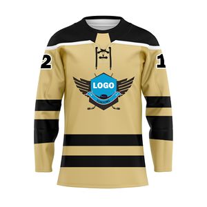 Jersey de Hockey sobre Hielo Personalizado con Impresión por Transferencia de Calor, Manga Corta, Transpirable, con Nombre del Equipo, Proveedor Mayorista OEM - Product Image 1