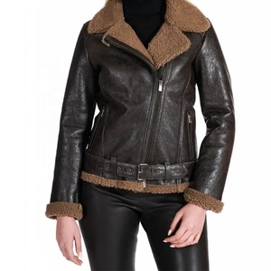 Veste d'hiver en cuir de mouton pour femme, veste en fausse fourrure de mouton, nouveau style 2022 - Product Image 1