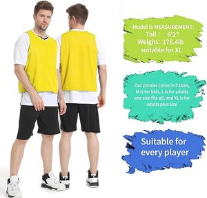 Custom Unisex <b>Soccer</b> Training Bibs Breathable Mesh Vest 100% Polyester Quick Dry Anti-Bacterial Anti-Uv Sublimated Print Front - Product Image 4