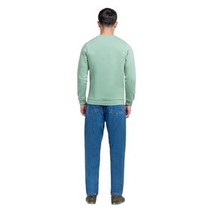 Sudadera Moderna Verde Menta para Hombre, Cuello Redondo, OEM ODM, Venta al Por Mayor, Logotipo Personalizado, Proveedor de Sudaderas de Algodón y Felpa - Product Image 2