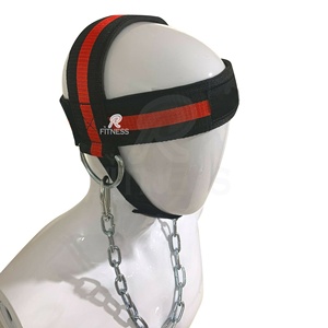 Arnés de cabeza RC Fitness Wear para ejercicios de flexión de cuello, cadena ajustable para levantamiento de pesas, entrenador de placas de peso, neopreno profesional - Product Image 3